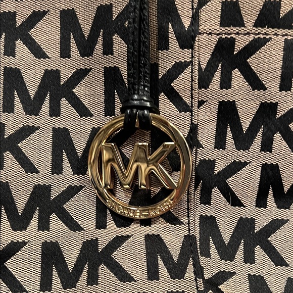 Michael Kors Brown and Tan Logo Tote - Picture 2 of 16